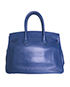 Birkin 30 Veau Taurillon Clemence Leather in Bleu de Prusse, back view